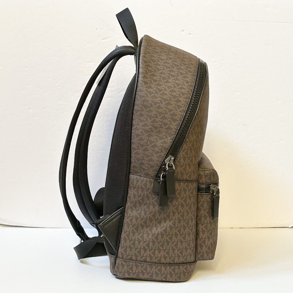 Michael Kors Cooper Large Backpack MK Brown Black - Picture 4 of 11